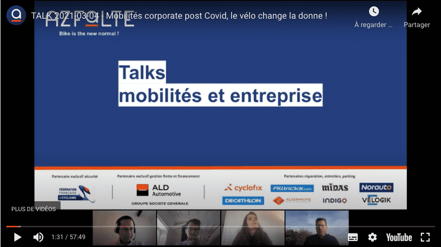 Vélo et mobilités corporate - Publicité en ligne