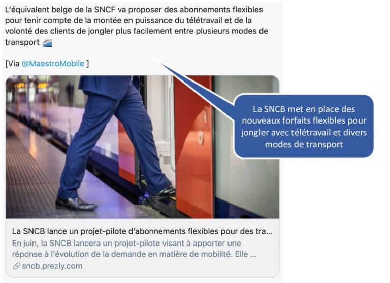 Offre de multimodalité SNCB