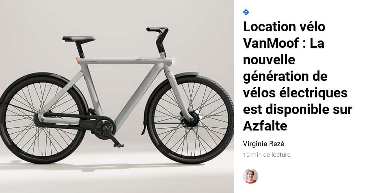 Location vélo VanMoof : Vélos électriques innovants