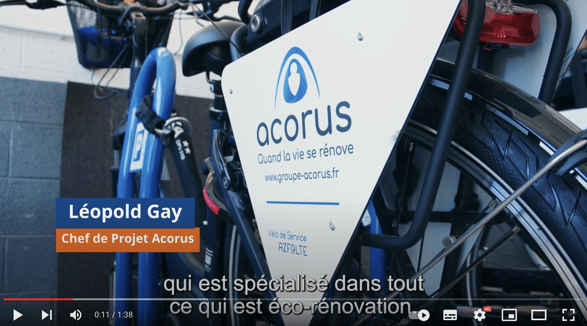 ACORUS - Le vélo partagé avec AZFALTE