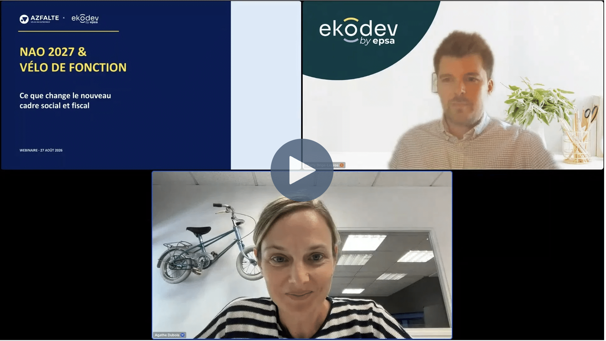 Agathe Dubois et Marty Brige-Legros pendant le webinaire